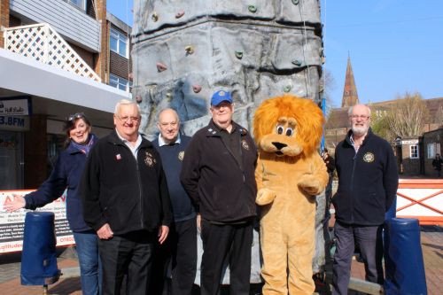 Lions supporting the Climbing Wall in Church Walk